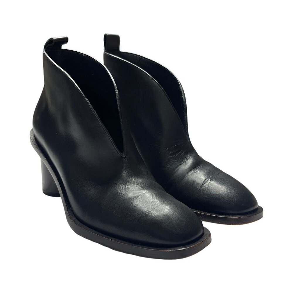 Céline Black Leather Ankle Boots - Size 36, Good Condition